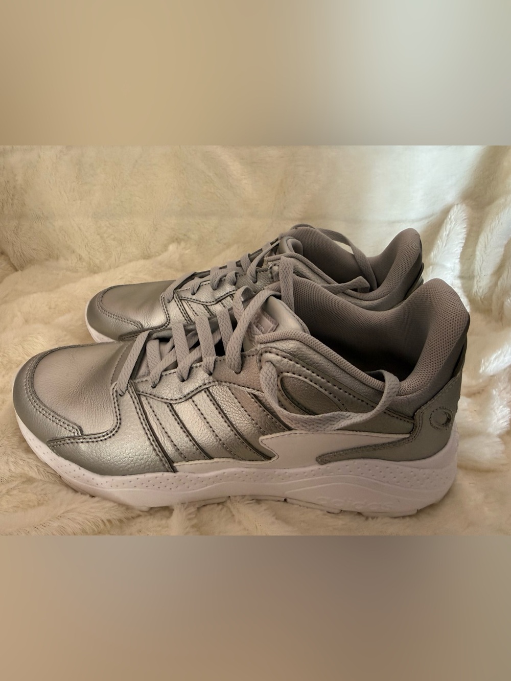 Adidas Crazy Chaos Running Shoes Women’s Silver/White EF1064 Size 9